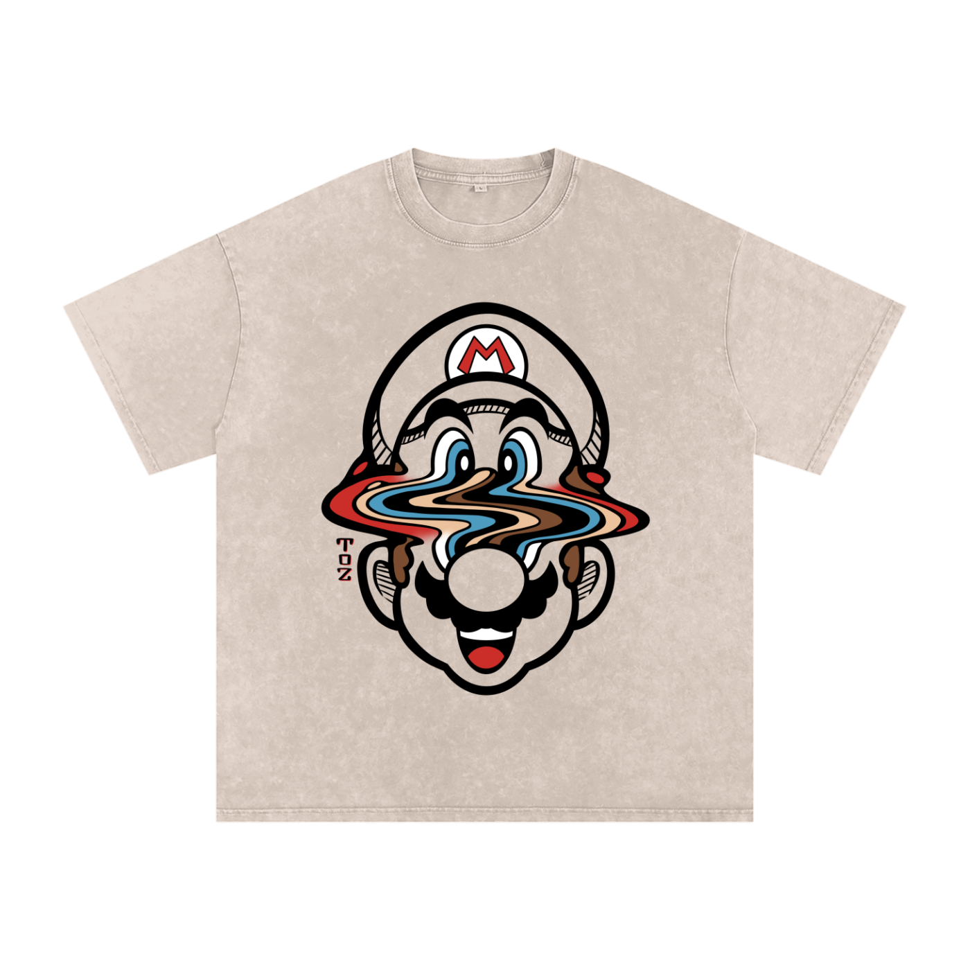 The Mustachio - Oversized Cotton T-Shirt